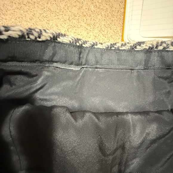 Vintage 80s 90s Chevron Tweed Wool Pencil Skirt Lined - Picture 12 of 13